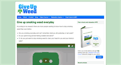 Desktop Screenshot of giveupweed.com