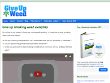 Tablet Screenshot of giveupweed.com